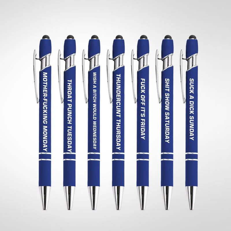 💝Funny Stress-Relief Daily Quotes Metal Ballpoint Pen Set (7 Pcs) | 🎁Office Christmas Gift Exchange - Image 9