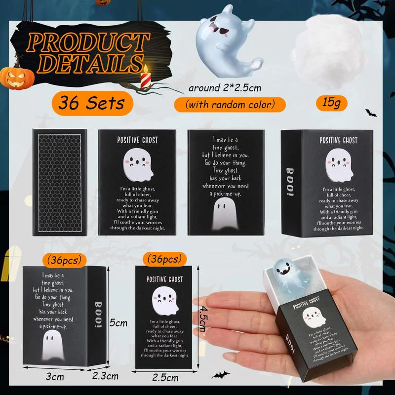 🎃Halloween Sale 50% OFF👻Glow in the Dark Mini Ghost Figures with Box - Image 4