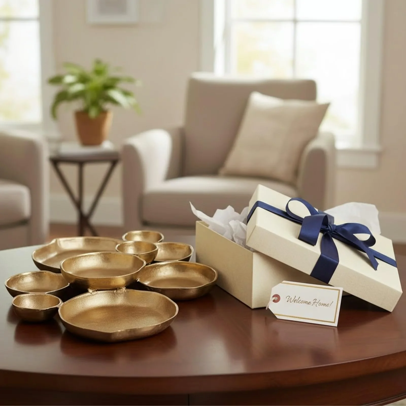 Gold 9 Cluster Decorative Bowls - Image 5