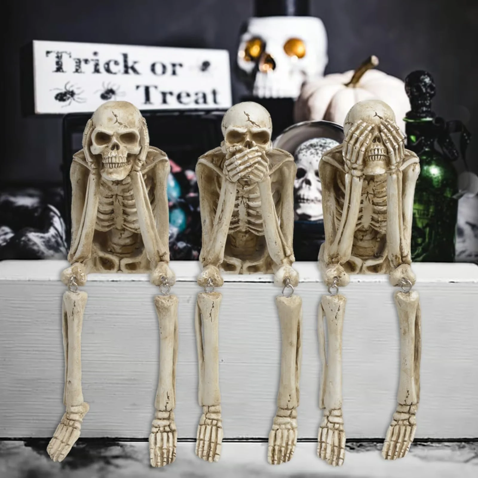 🎃👻💀Halloween Fireplace Simulation Skull Combination - Image 5