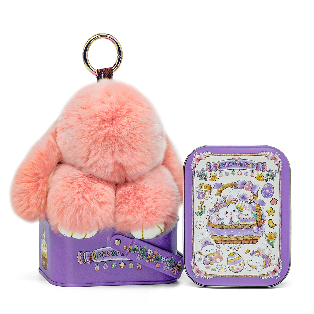 Handcrafted Soft Bunny Charm: Adorable Plush Rabbit Toy Keychain - Image 14