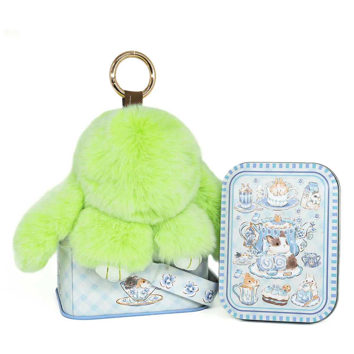 Handcrafted Soft Bunny Charm: Adorable Plush Rabbit Toy Keychain - Image 19