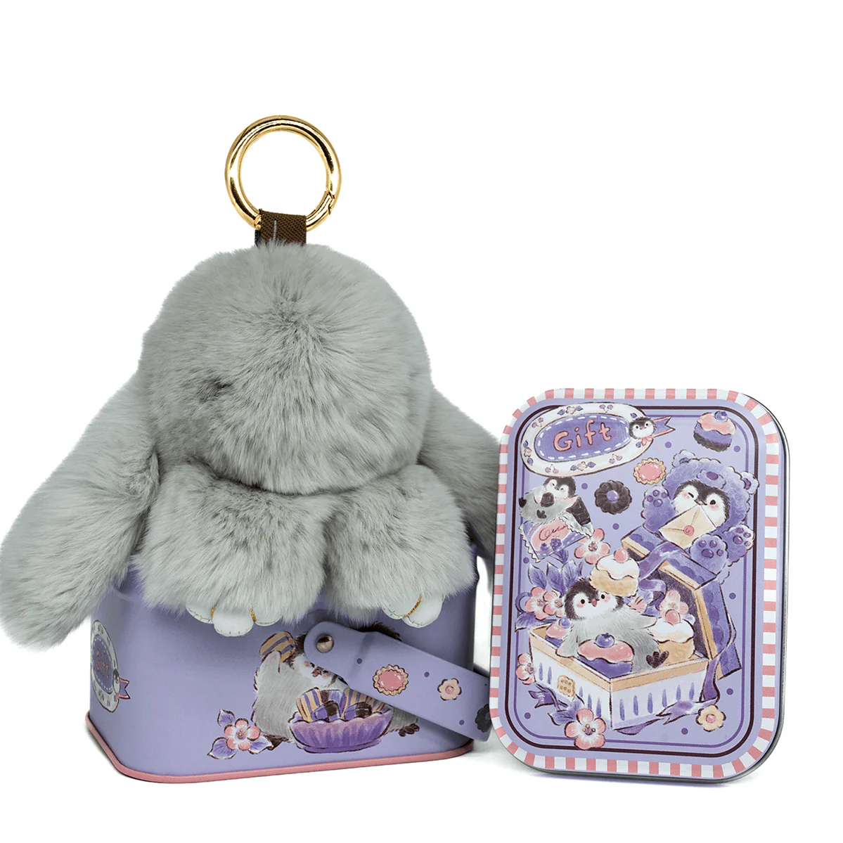 Handcrafted Soft Bunny Charm: Adorable Plush Rabbit Toy Keychain - Image 21