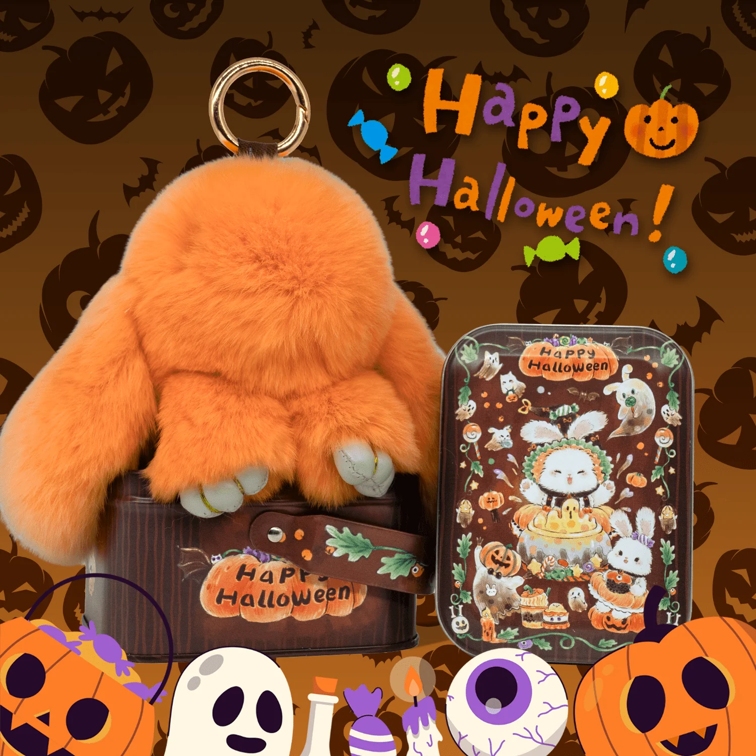 Handcrafted Soft Bunny Charm: Adorable Plush Rabbit Toy Keychain - Image 3