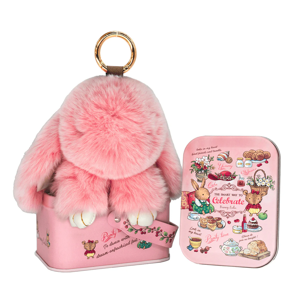 Handcrafted Soft Bunny Charm: Adorable Plush Rabbit Toy Keychain - Image 7