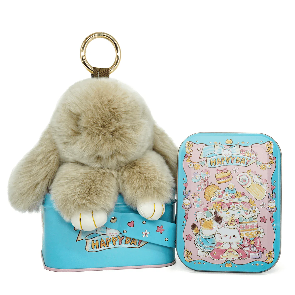 Handcrafted Soft Bunny Charm: Adorable Plush Rabbit Toy Keychain - Image 8