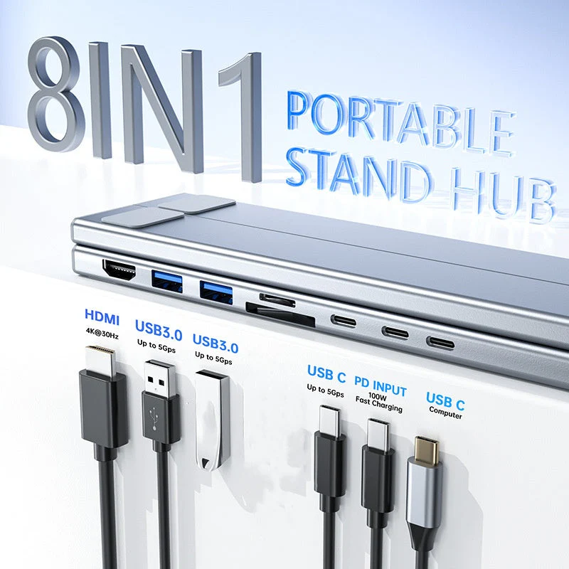 Limited-time offer-USB-C Docking Station Laptop Stand with 4K HDMI - Image 2