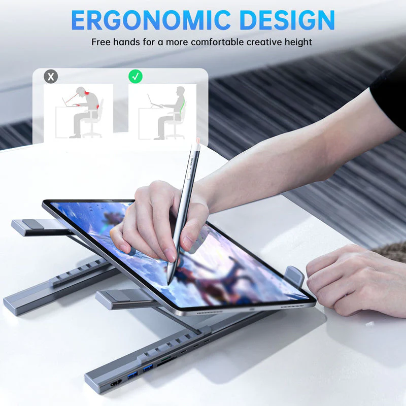 Limited-time offer-USB-C Docking Station Laptop Stand with 4K HDMI - Image 3