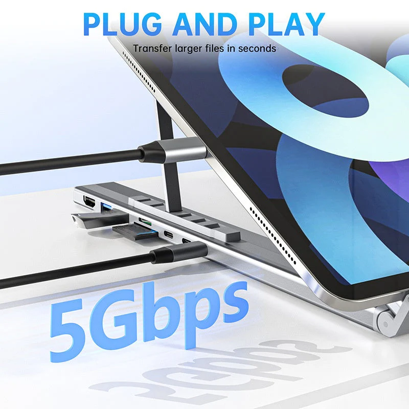 Limited-time offer-USB-C Docking Station Laptop Stand with 4K HDMI - Image 4