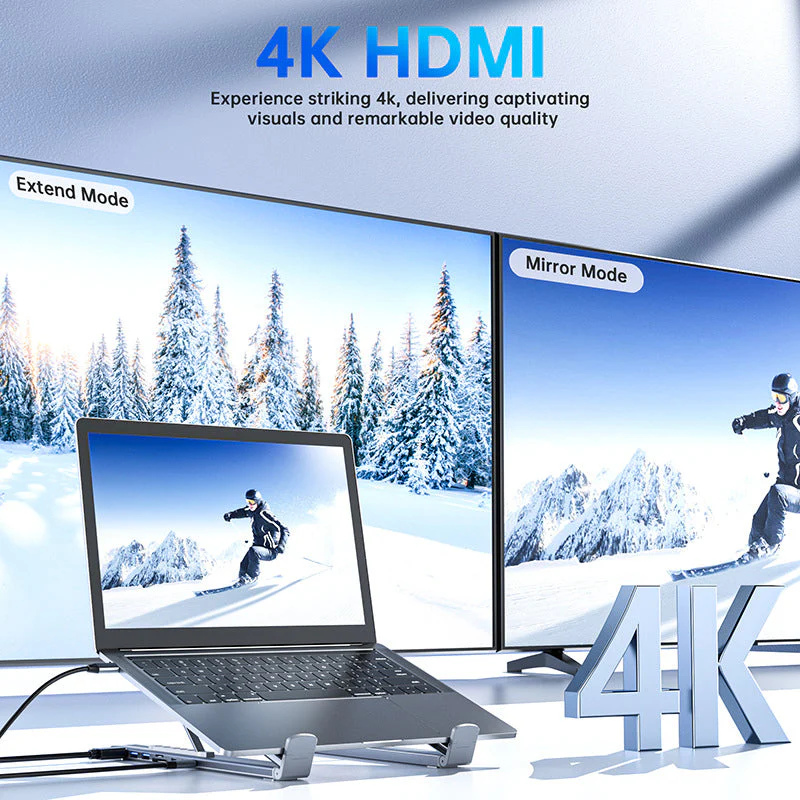 Limited-time offer-USB-C Docking Station Laptop Stand with 4K HDMI - Image 5