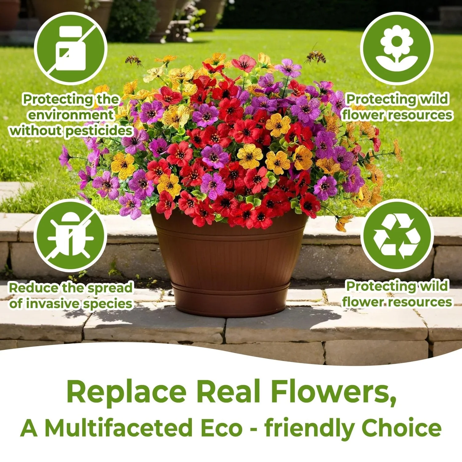 Vibrant Artificial Flowers: 365 Days of Spring 🌿 - Image 2