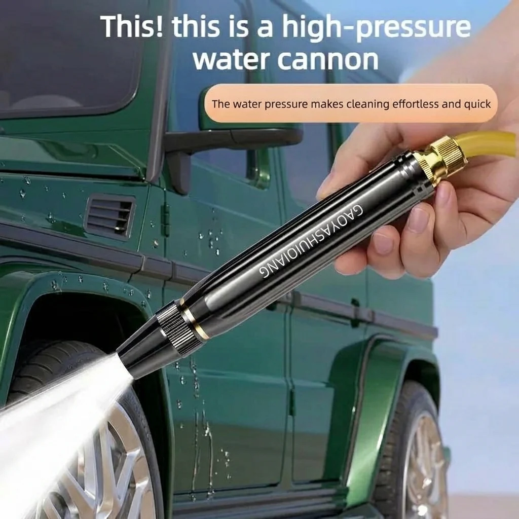High-Pressure Hose Spray Gun with Brush Attachment - Image 3