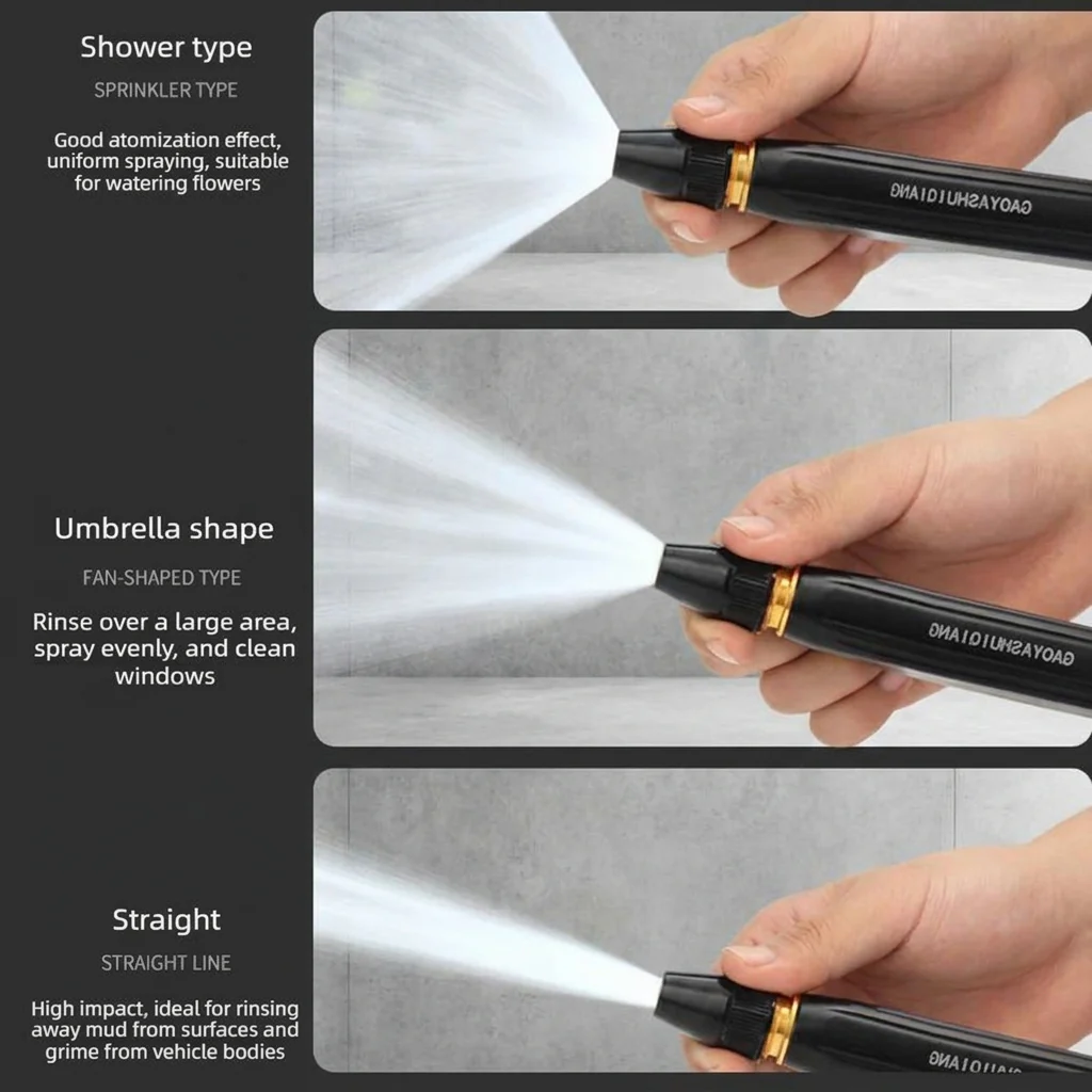 High-Pressure Hose Spray Gun with Brush Attachment - Image 4