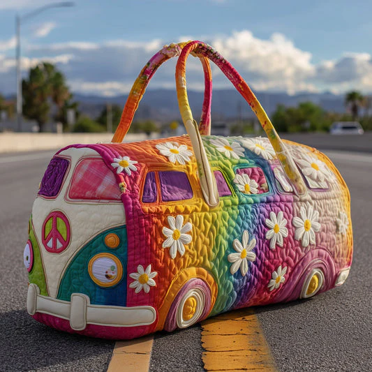 Hippie Journey Quilted Duffle Bag - Image 3