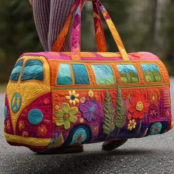 Hippie Journey Quilted Duffle Bag - Image 4