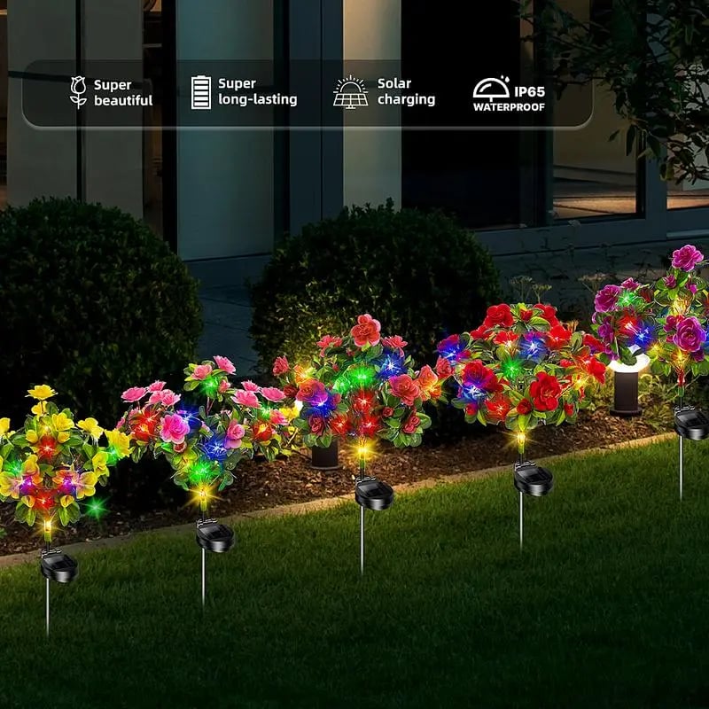 4-Pack Outdoor waterproof azalea solar lights - Image 5