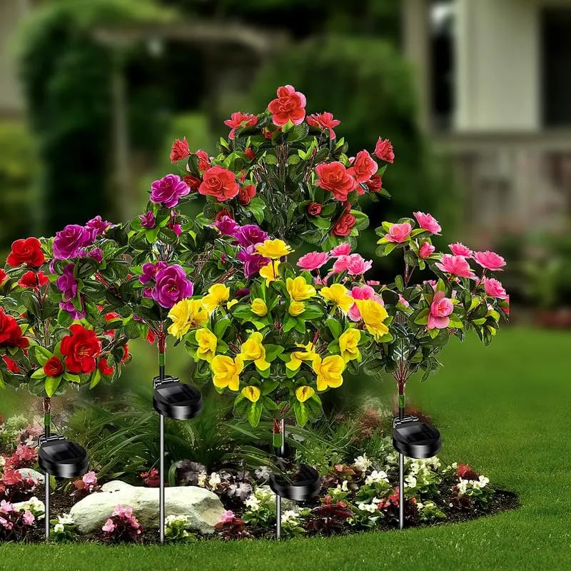 4-Pack Outdoor waterproof azalea solar lights - Image 6