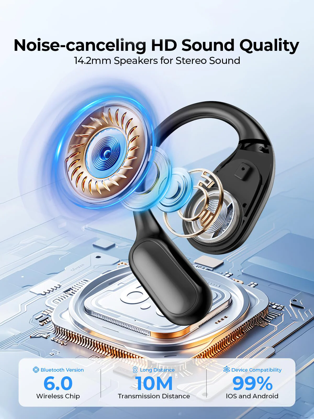 Wireless Bluetooth Earphones – Long Battery, Call & Music, LED Display, AI Translation - Image 3