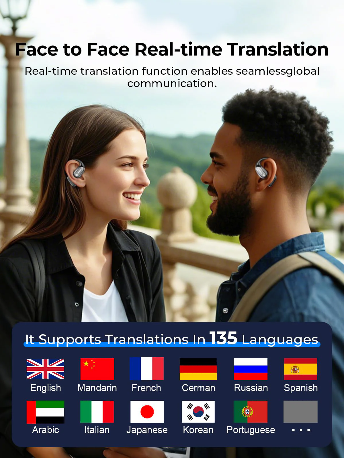 Wireless Bluetooth Earphones – Long Battery, Call & Music, LED Display, AI Translation - Image 8