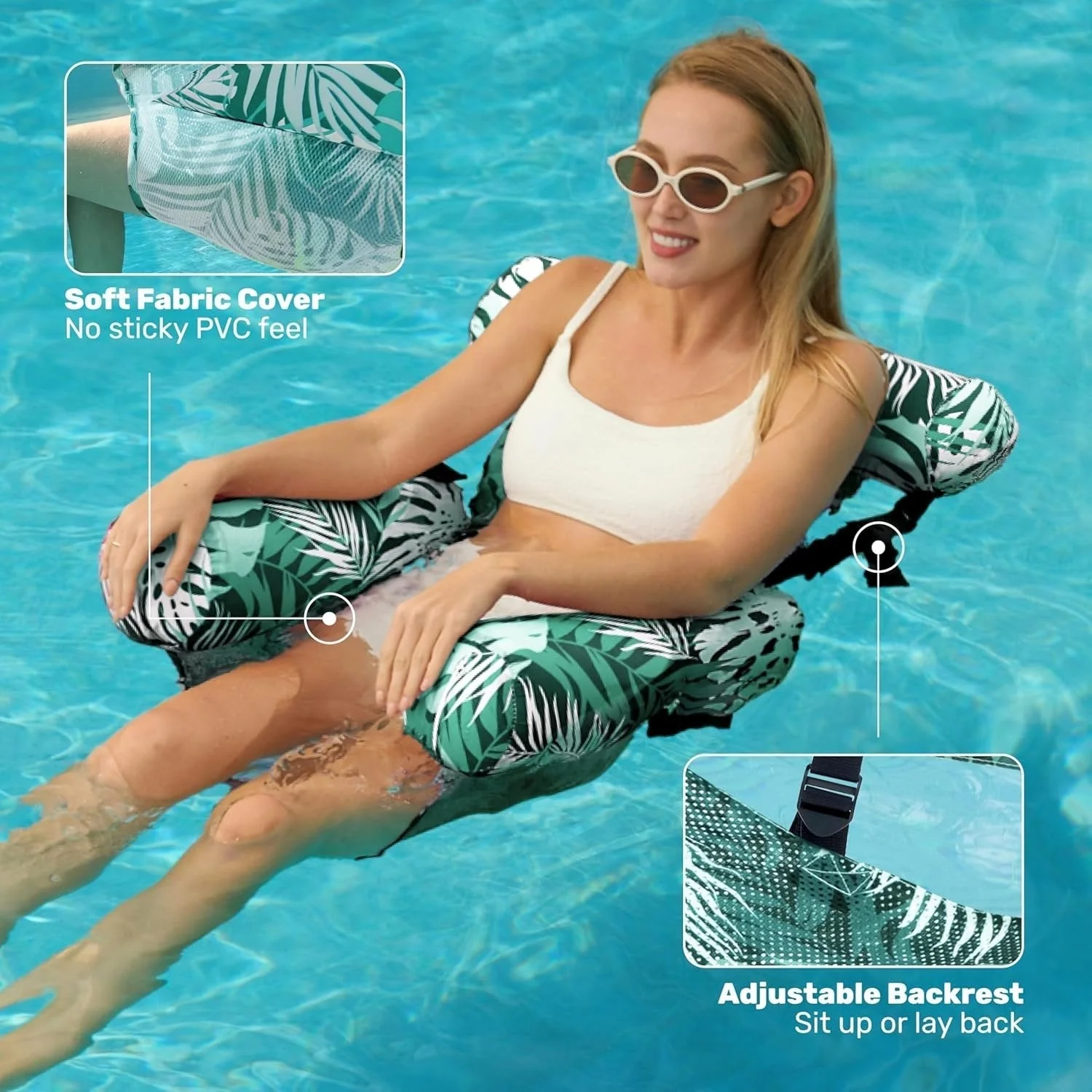 Inflatable Pool Floats Adult,Floating Lounge Chairs - Image 4
