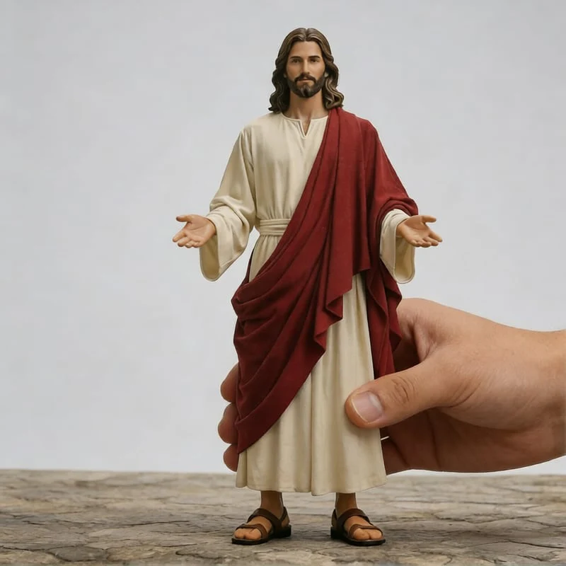 Handcrafted Jesus Figure – A Daily Reminder of Faith, Peace & Comfort - Image 4