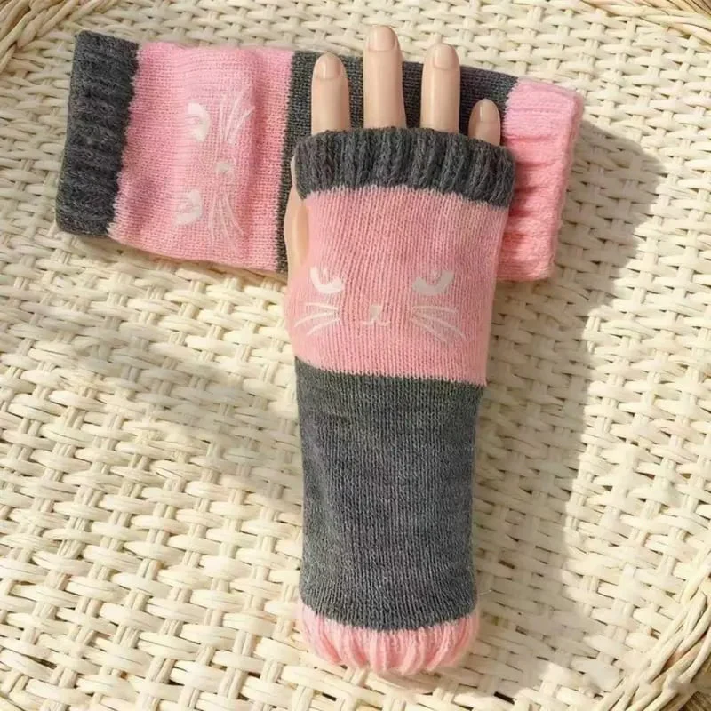 🐱 Cute Women’s Knitted Cat Gloves — For Warm Hands & Free Fingers🧶 - Image 11