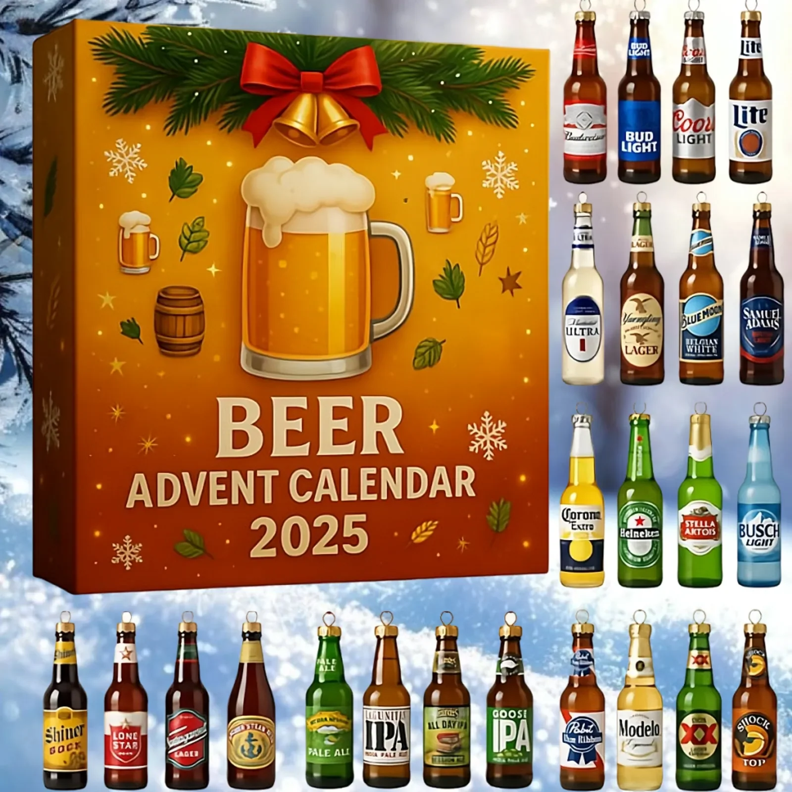 2025 Holiday Beer Ornament Calendar – 24 Mini Surprises - Image 2