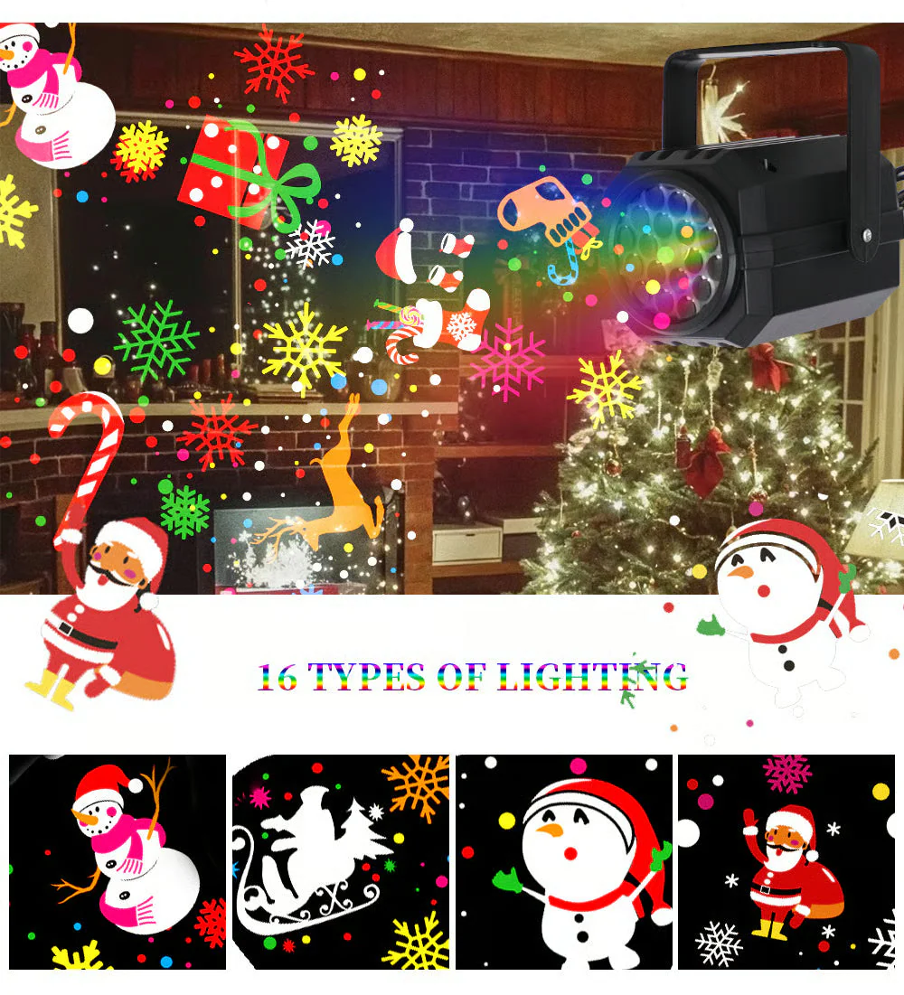 🎄✨LED Christmas Projection Lamp – 16 Patterns of Pure Holiday Magic! - Image 4