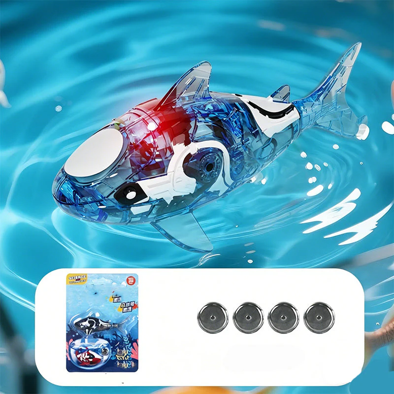 LED Light-Up Bath Toy Shark with Lifelike Tail - Image 10