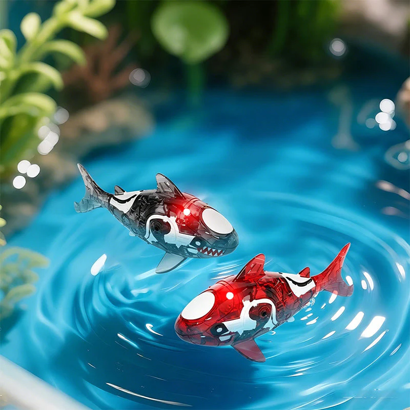 LED Light-Up Bath Toy Shark with Lifelike Tail - Image 12