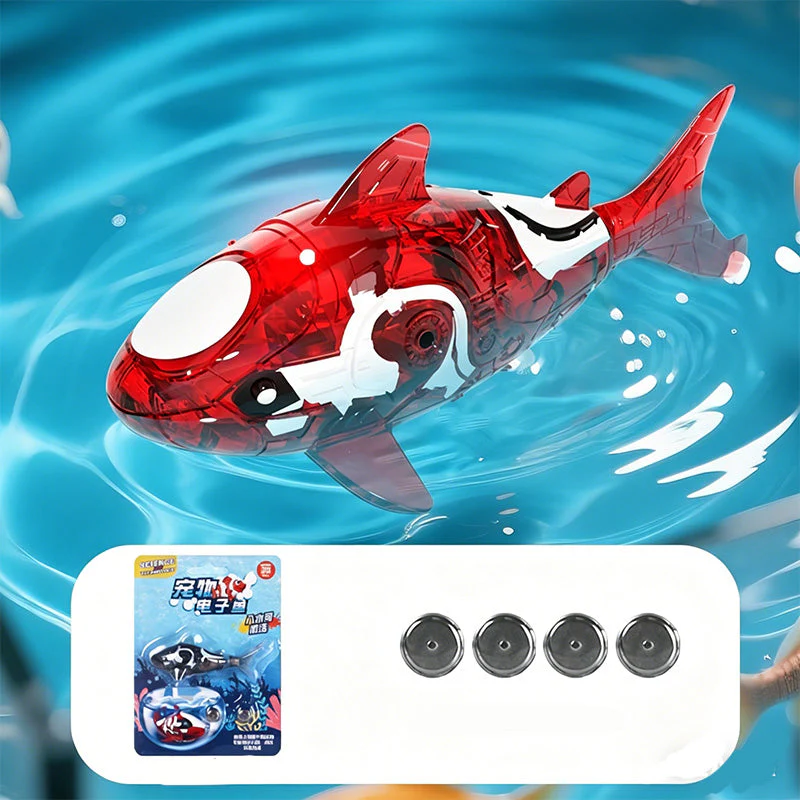 LED Light-Up Bath Toy Shark with Lifelike Tail - Image 8