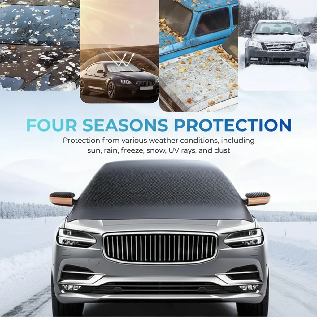 Magnetic Car Windshield Snow Cover - Windshield Cover for Ice and Snow - Image 2