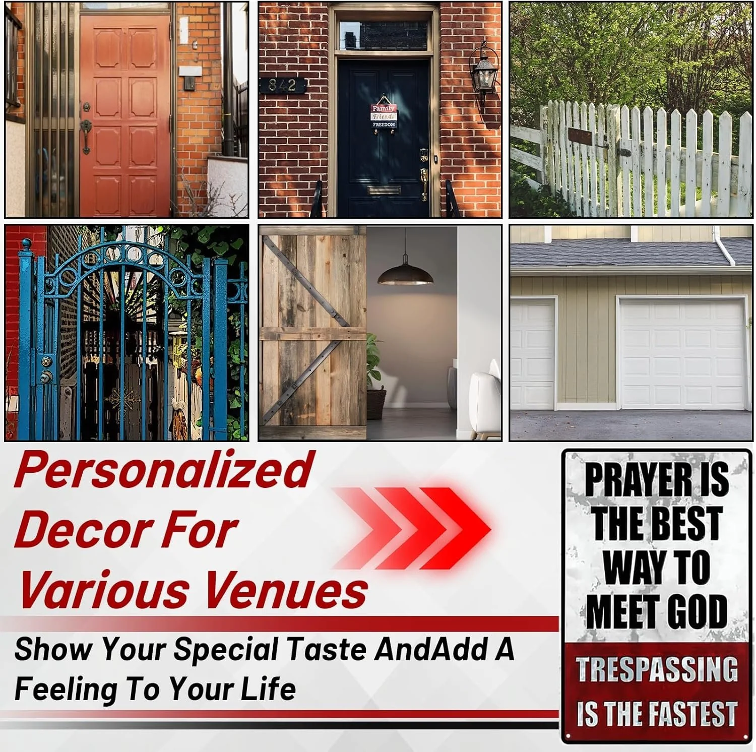 Metal No Trespassing Signs Private Property Funny - Image 4