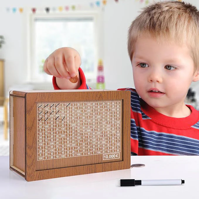 🔥🔥Wooden Lottery Ticket Game Board & Money Box with Counter - Image 10