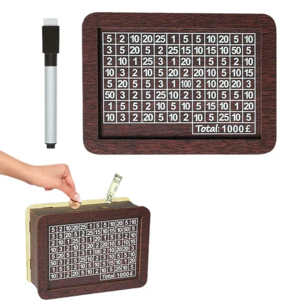 🔥🔥Wooden Lottery Ticket Game Board & Money Box with Counter - Image 4