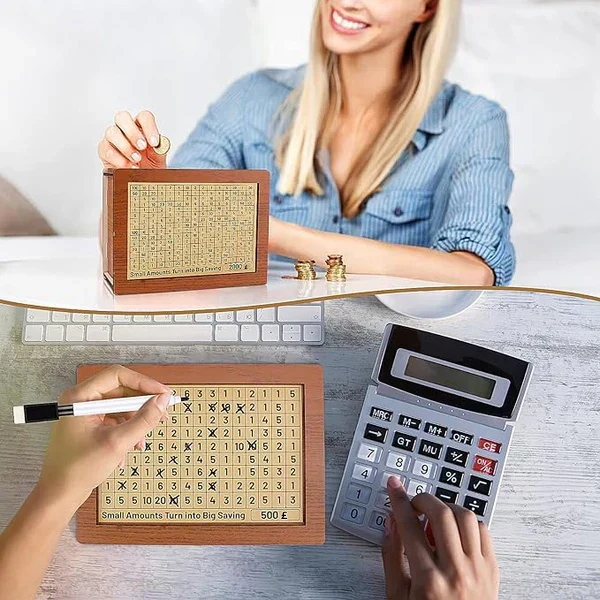 🔥🔥Wooden Lottery Ticket Game Board & Money Box with Counter - Image 6