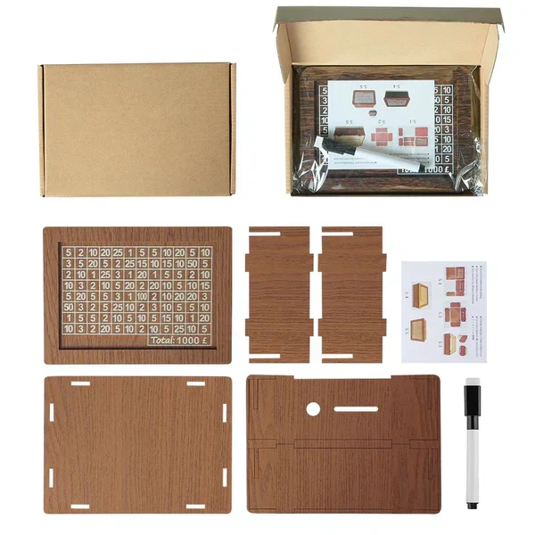 🔥🔥Wooden Lottery Ticket Game Board & Money Box with Counter - Image 7