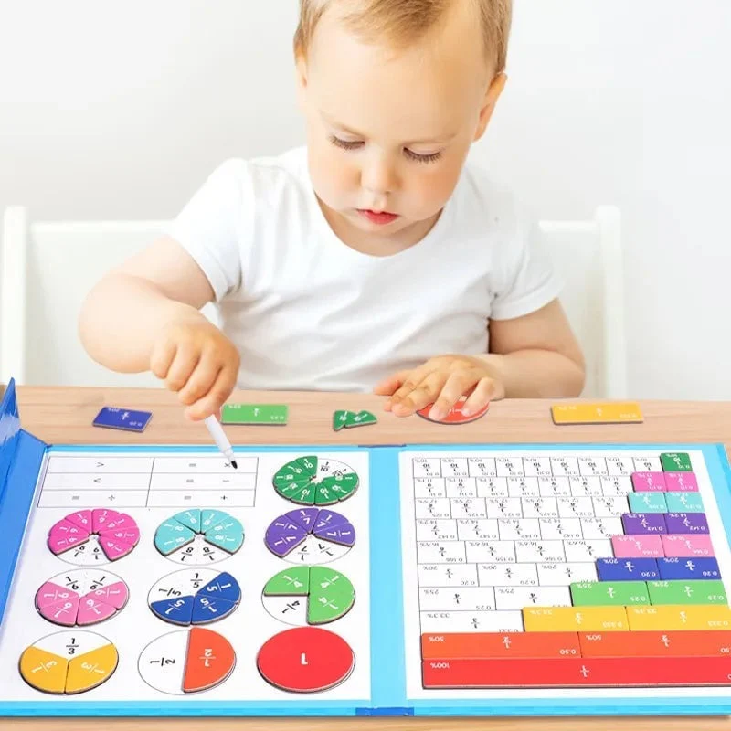 Montessori Magnetic Book Fraction Puzzle For Children - Image 4