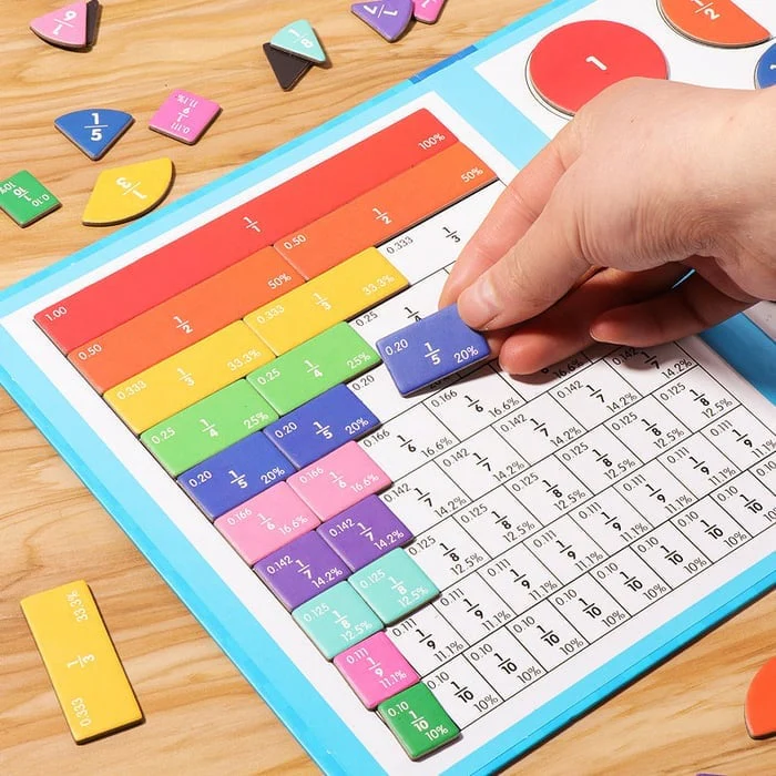 Montessori Magnetic Book Fraction Puzzle For Children - Image 5