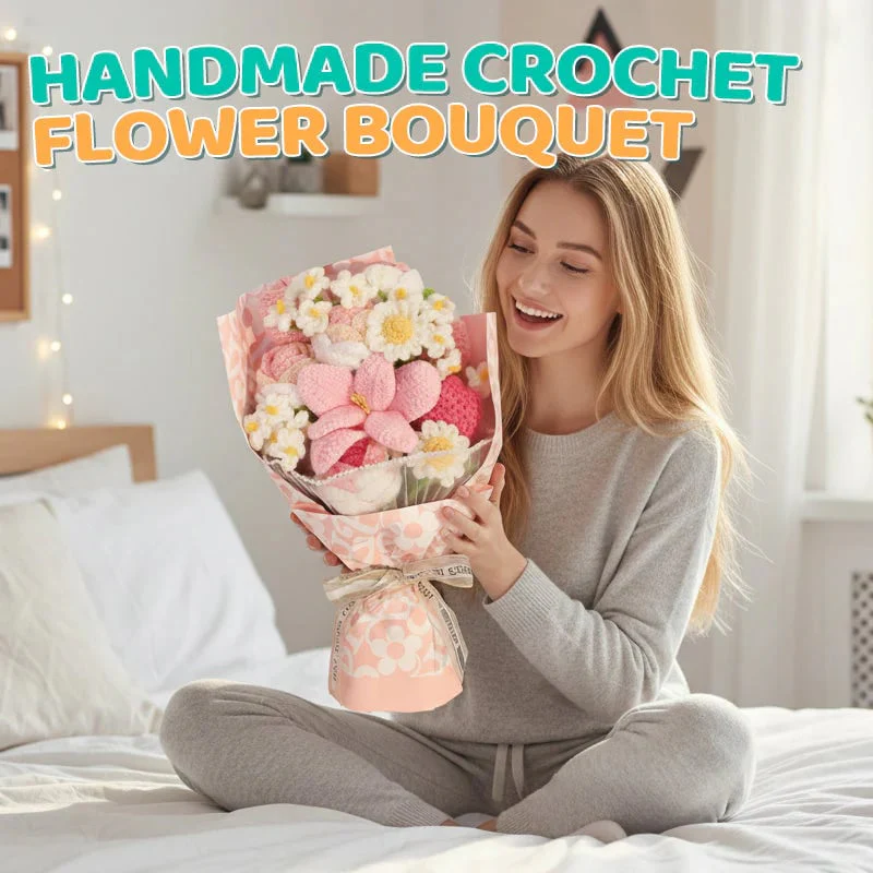 Mother’s Day Gift🌺 Pink Crochet Lily Rose Tulip Bouquet - Image 8