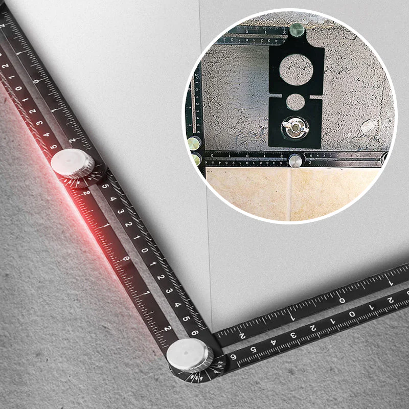 Multi Angle Foldable Measuring Ruler with Holes Positioning - Image 5