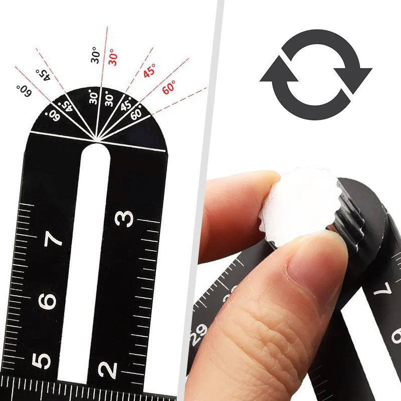 Multi Angle Foldable Measuring Ruler with Holes Positioning - Image 7