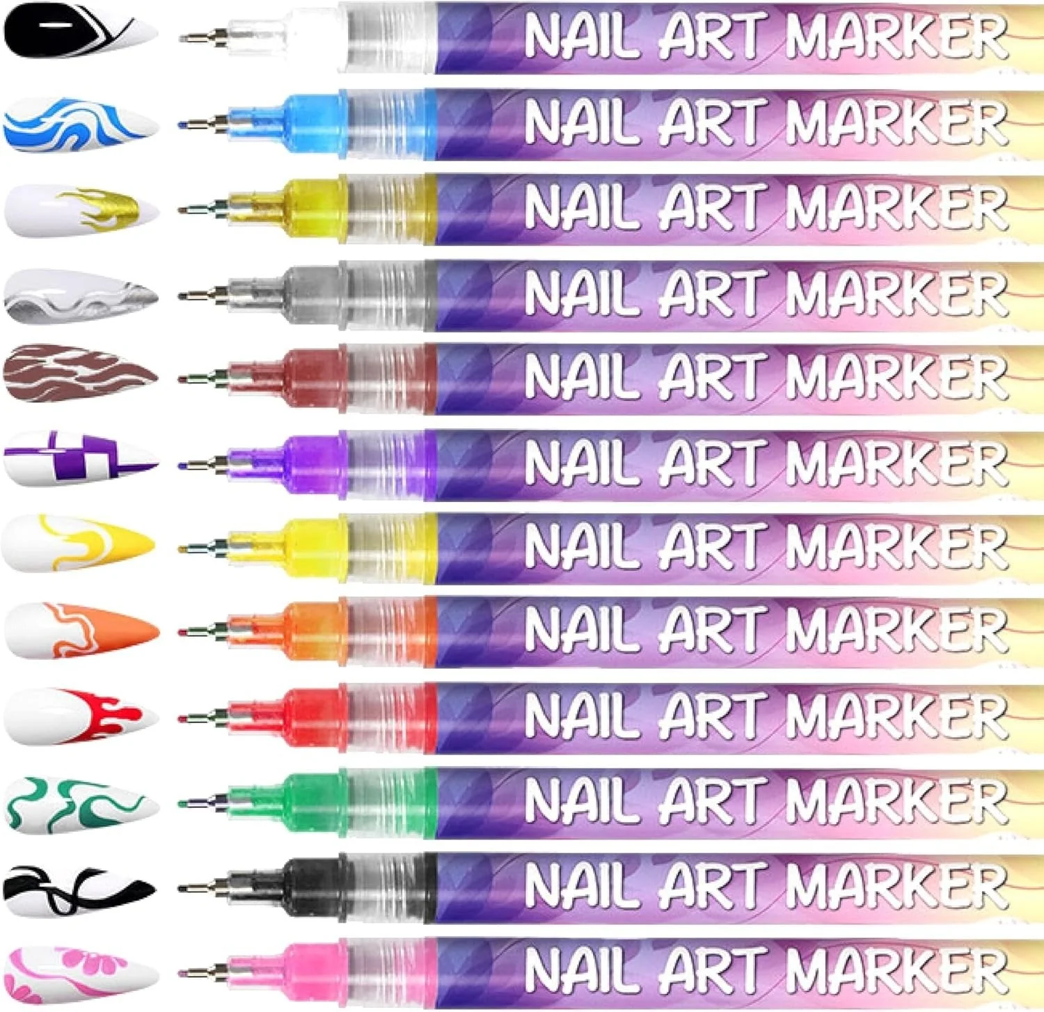 🎨12 Colors Nail Art Pens Set - Image 6