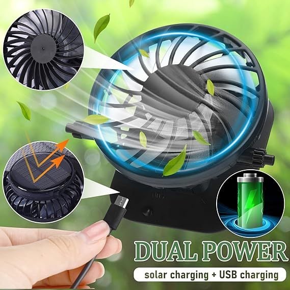 Cooling Solar Fan Hat – UV Protection & Breathable Mesh - Image 2