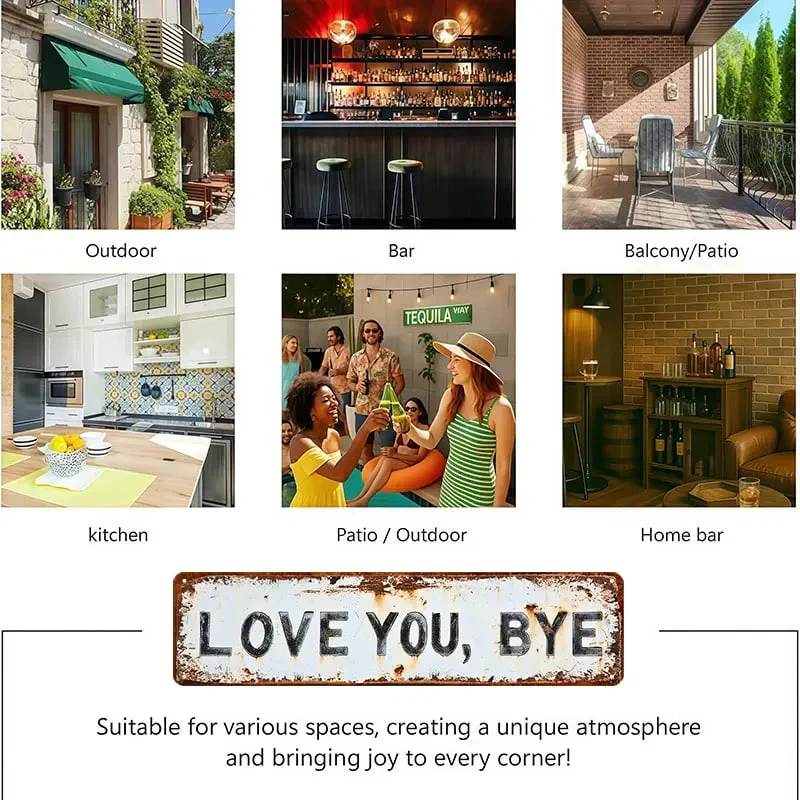 LOVE YOU, BYE – Vintage Art Wall Sign