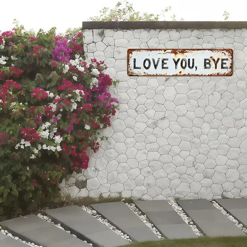 LOVE YOU, BYE – Vintage Art Wall Sign - Image 3