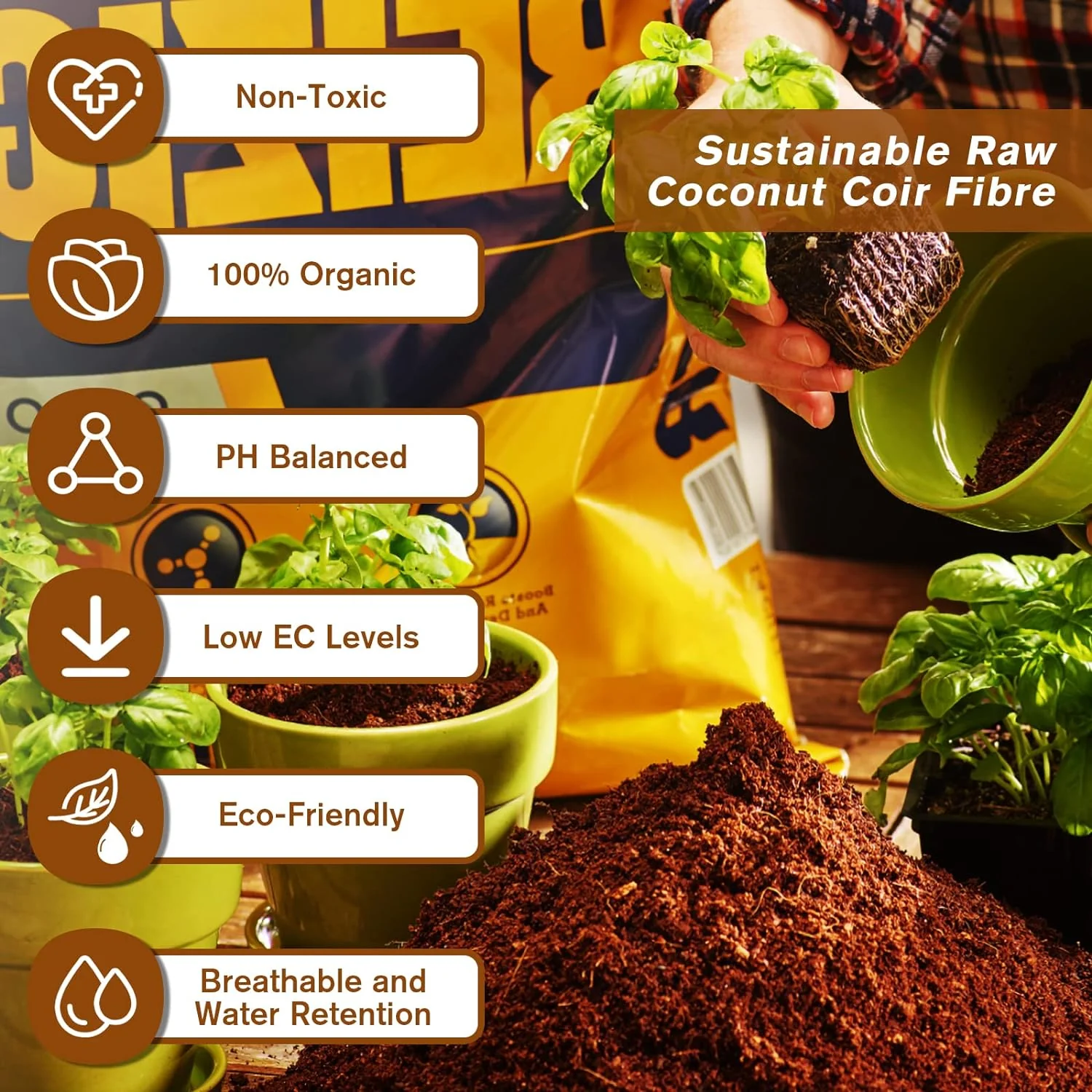 🌱Premium Organic Coconut Coir Bricks for Plants - Image 4