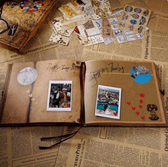 ❤️📚 Our Adventure Book Scrapbook 📸💕 - Retro Style Letter Cover, Perfect for Travel & Memories 💭 - Image 2