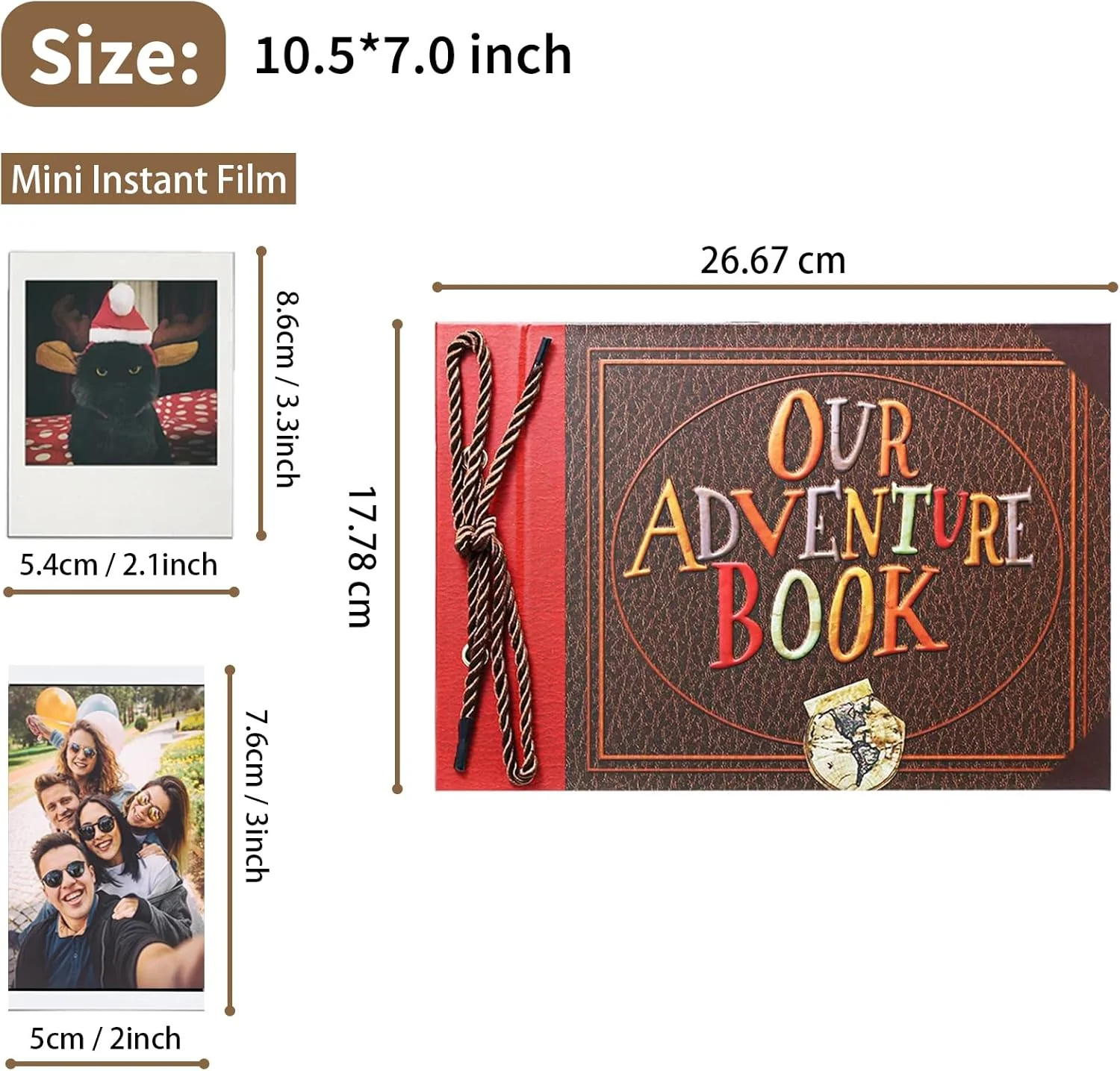 ❤️📚 Our Adventure Book Scrapbook 📸💕 - Retro Style Letter Cover, Perfect for Travel & Memories 💭 - Image 7