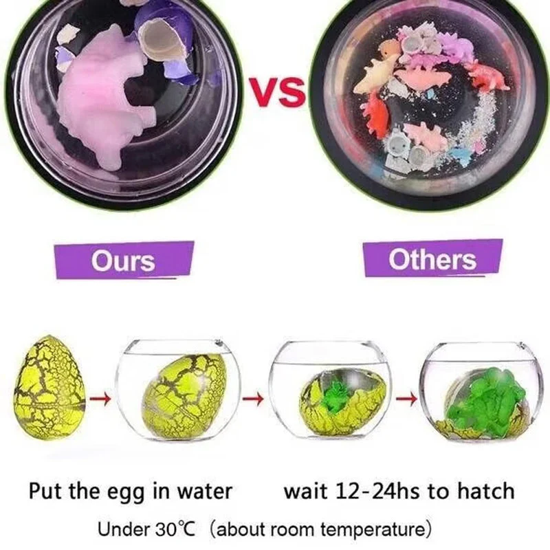 Magic Hatching Dinosaur Eggs: 12-Pack Growing Dino Easter Surprise - Image 2
